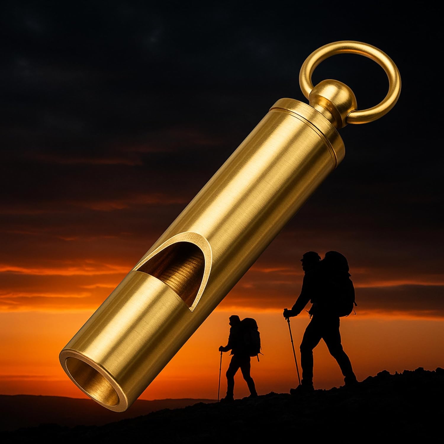 Loudest Brass Whistle Best Premium Emergency Whistle 125db+ One Piece Outdoor Survival Whistle On Key-Chain or Hang Around Your Neck and Carry it Anywhere! - Image 8