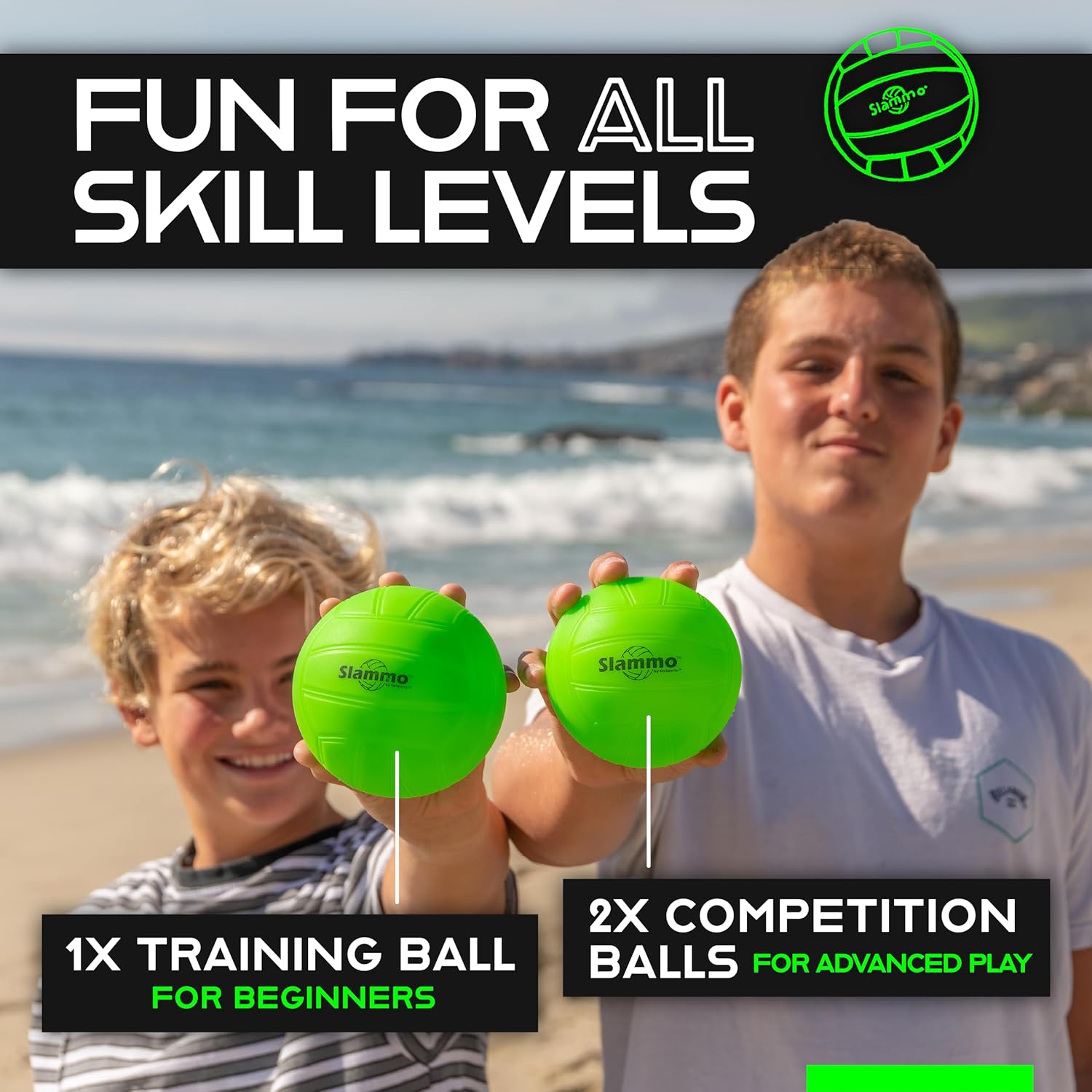 GoSports Slammo Game Set (Includes 3 Balls, Carrying Case and Rules) - Outdoor Lawn, Beach & Tailgating Roundnet Game for Kids, Teens & Adults - Image 4