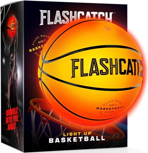 Light Up Basketball – Glow in the Dark – Sports Gear Accessories Gifts for Boys 8-15+ Year Old – Kids, Teens Gift Birthday Ideas – Cool Teen Boy Toys Ages 8 9 10 11 12 13 14 15 Age Outdoor Teenage