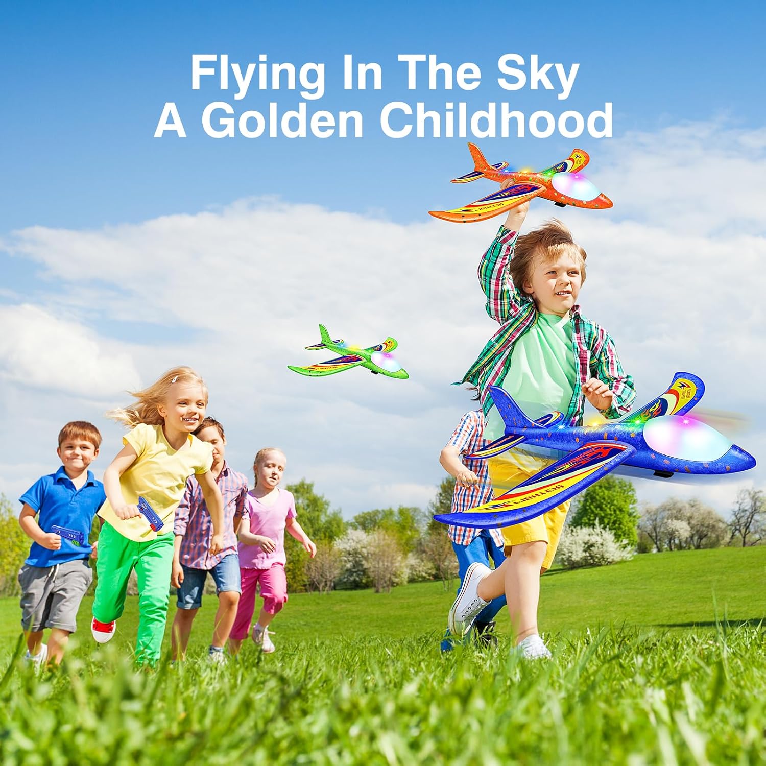 3 Pack Foam Airplane Launcher Toys, 2 Flight Mode Glider Plane,Kids Flying Toy,3 4 5 6 7 8 9 10 11 12 Year Old Boys Girls Gifts,Outdoor Sport Party Favor - Image 6