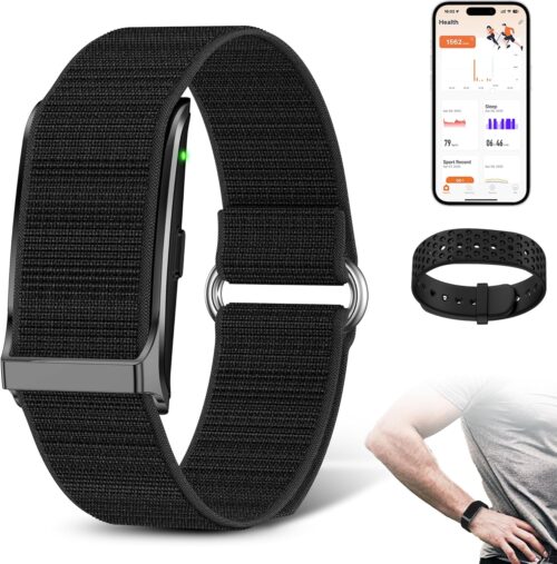 Smart Health Wristband, Wearable Health Fitness Tracker, 120+ Sports Modes, All-Day Automatic Monitoring, with Pedometer/Improve Sleep/Stress/Health, IP68 Waterproof, 2 Pack Bands, Free APP