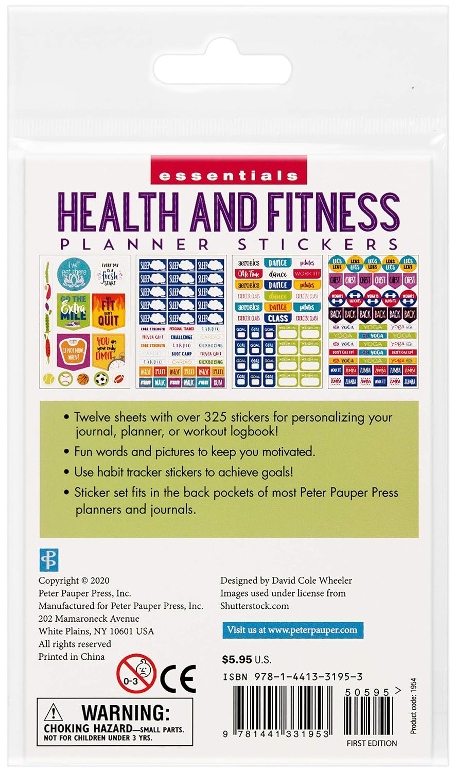 Essentials Health & Fitness Planner Stickers (Set of 325 Stickers) - Image 2