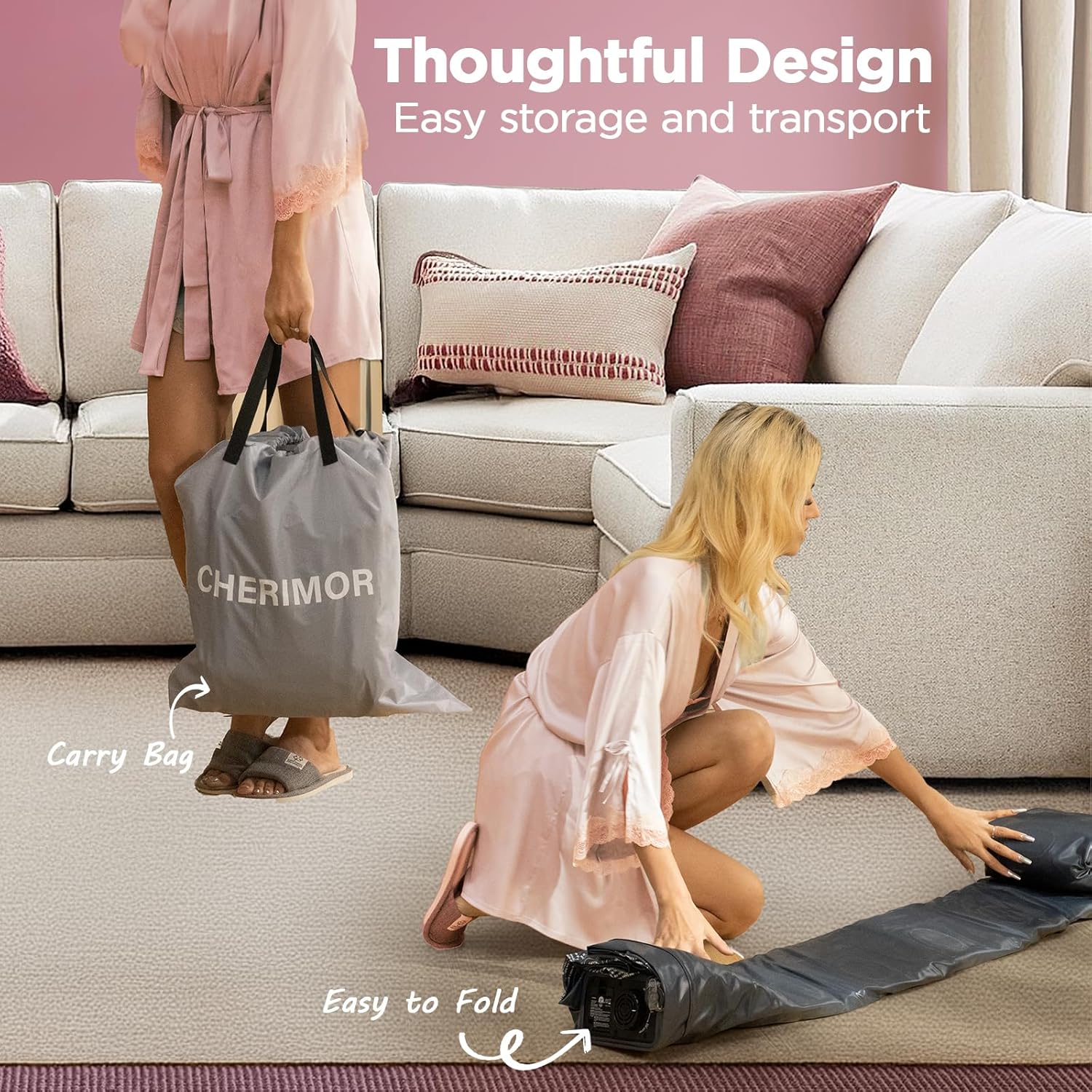 Queen Air Mattress with Built in Pump, 18" Elevated Height, 48Hr Leak-Tested, Honeycomb Coil Support, 800 lbs Capacity, Fast 3-Min Inflation–Blow Up Mattress for Guest Room & Sleepover - Image 8