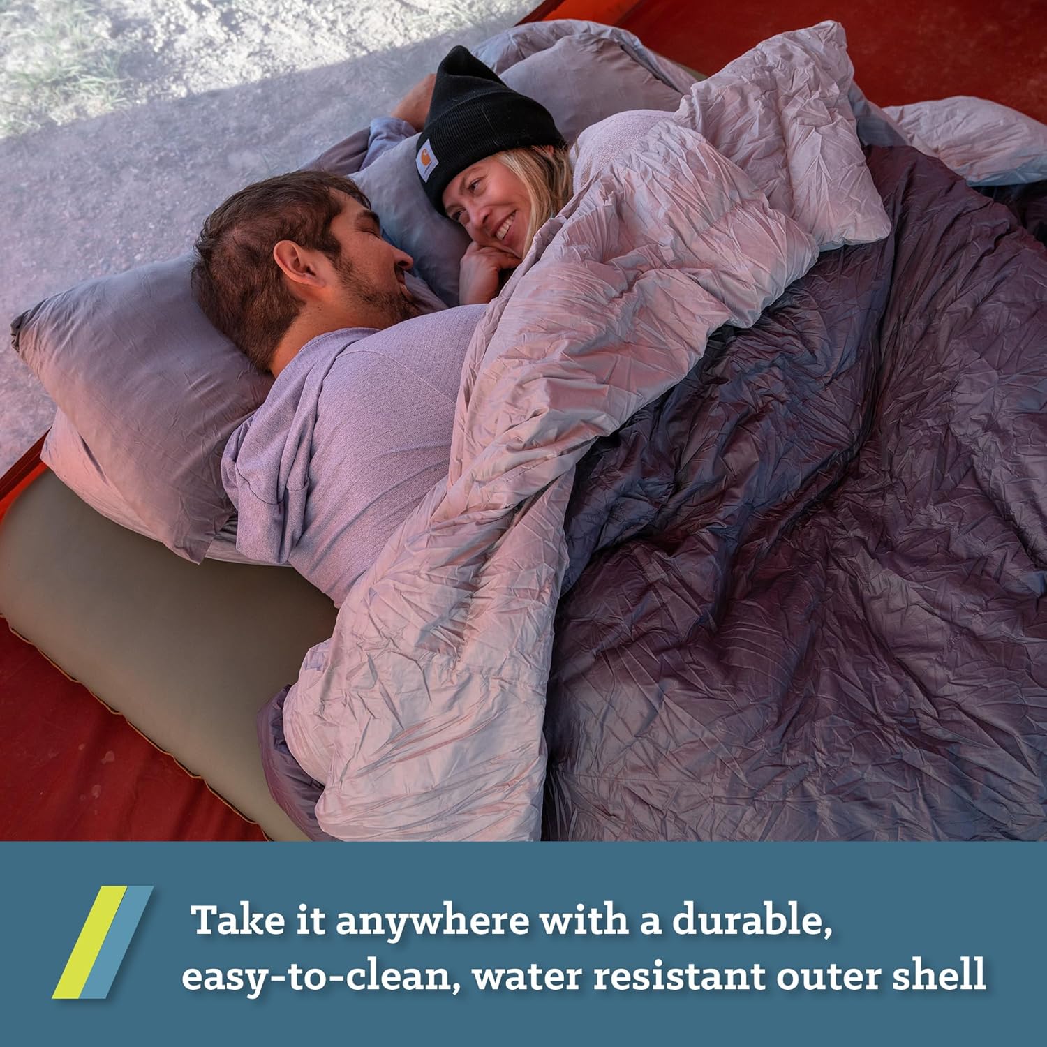 Klymit Drift Camping Pillow, Shredded Memory Foam Travel Pillow with Reversible Cover for Outdoor Use, Green, Regular - Image 5