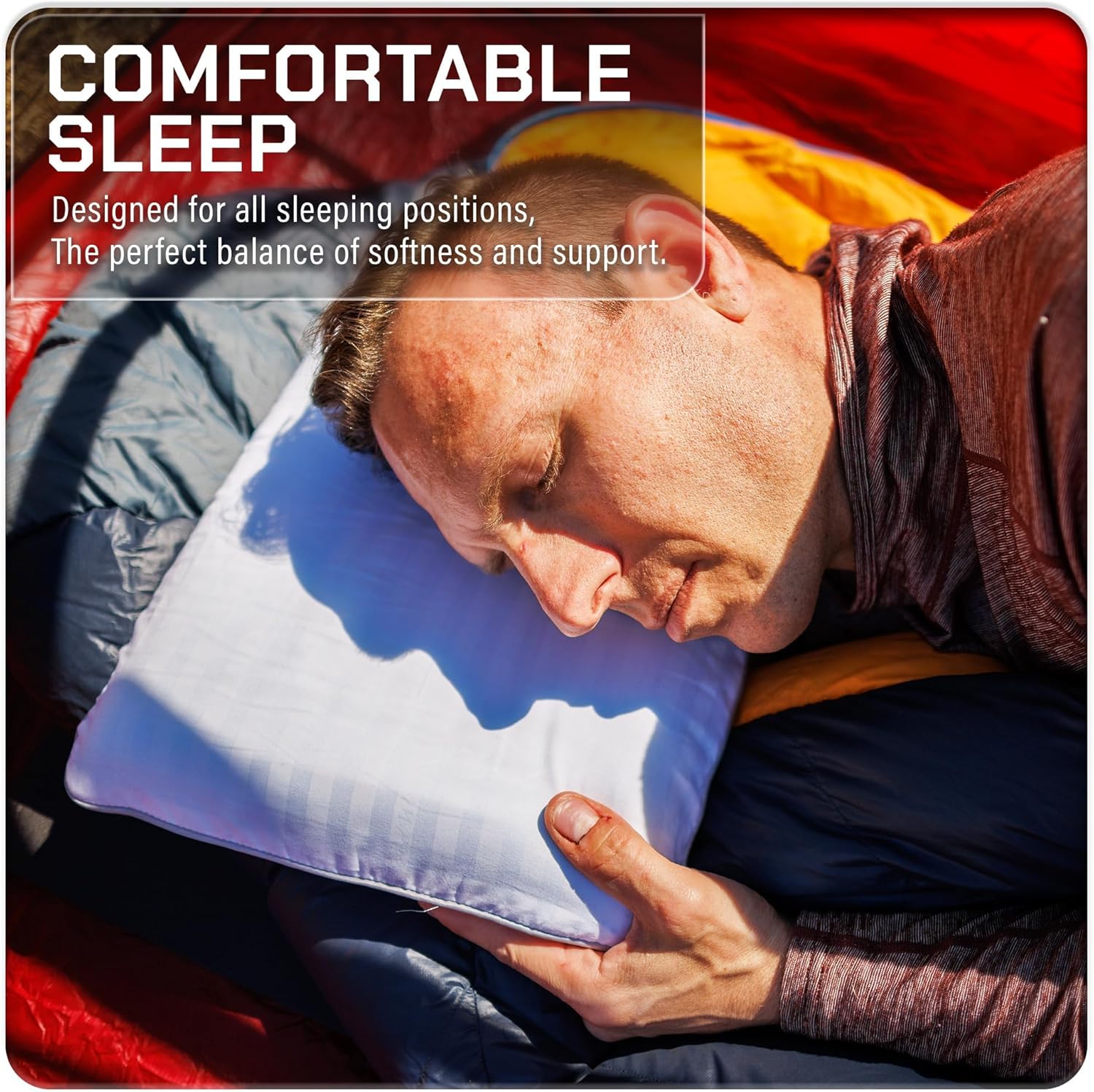 Camping Pillow 2 Pack — Camp Pillow, Backpacking Pillow — for Sleeping Bag & Hiking, Reliable & Comfortable - Image 8