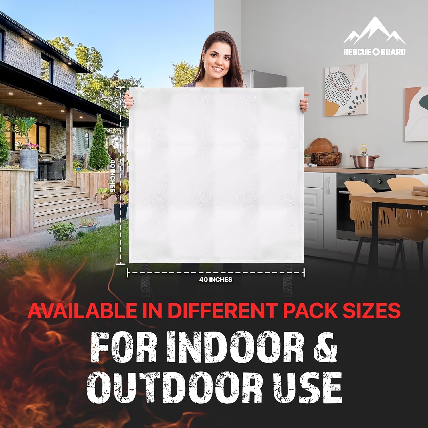 Emergency Fire Blanket - 1-Pack 40”x40” Stay Prepared With Our Fireproof Blanket Extinguish Flames for Your Home Kitchen - Be a hero with first house must haves along with Extinguisher - Home Safety - Image 6