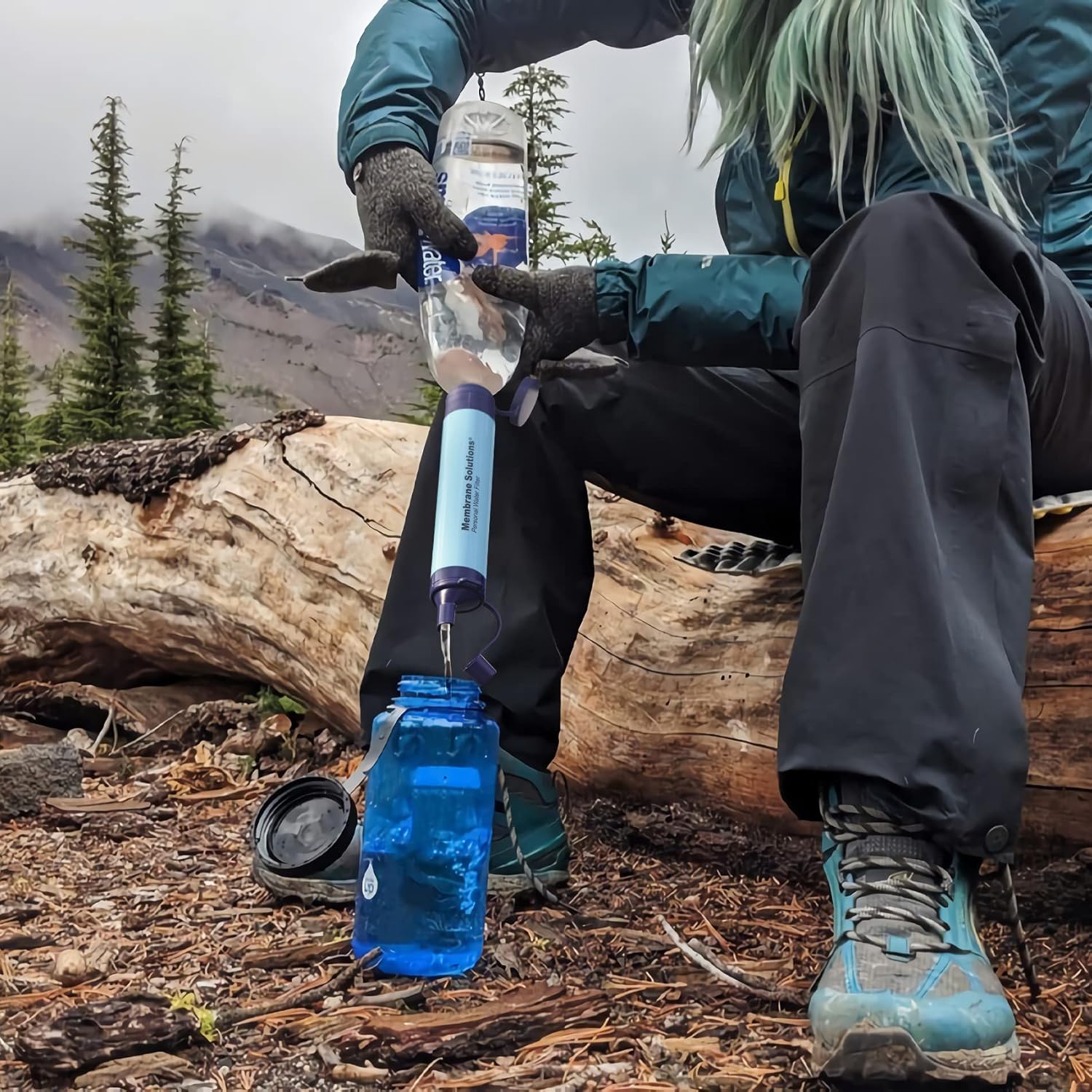 Membrane Solutions Straw Water Filter S1, NSF/ANSI 42&372&401 certificated, Survival Filtration Portable Gear, Emergency Preparedness, Supply for Drinking Hiking Camping Team Family Outing - Image 9