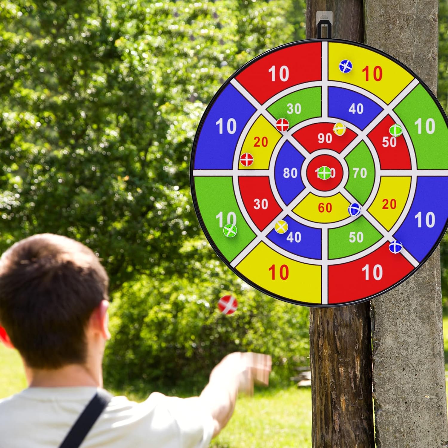 BooTaa 29" Large Dart Board for Kids, Kids Dart Board with Sticky Balls, Boys Toys, Indoor/Sport Outdoor Fun Party Play Game Toys, Birthday Gifts for 3 4 5 6 7 8 9 10 11 12 Year Old Boys Girls - Image 5