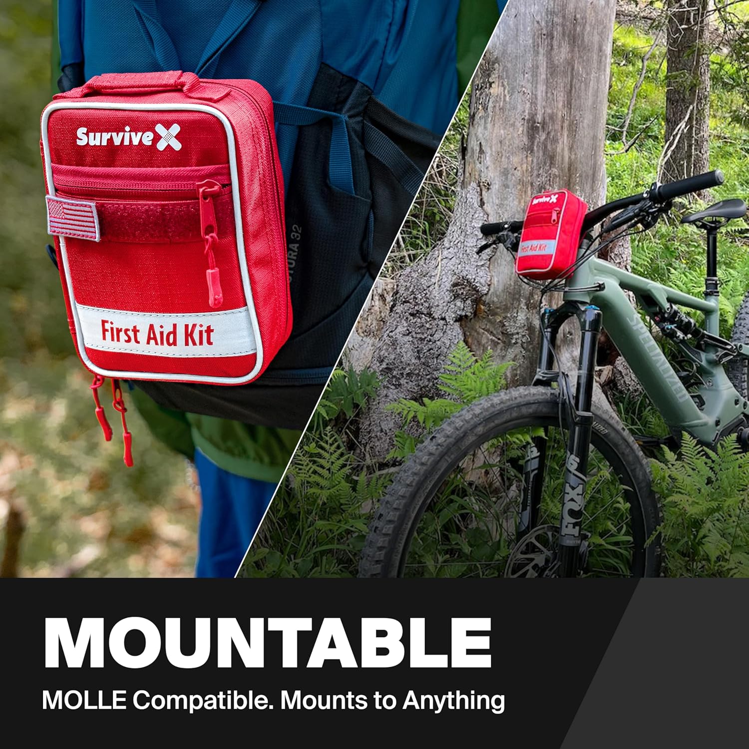 Small First Aid Kit for Car, Travel & Home - Emergency Kit for Hiking, Camping, Backpacking and Outdoors - Includes Zip Stitch Wound Closure Strips - FSA HSA Approved - Image 6