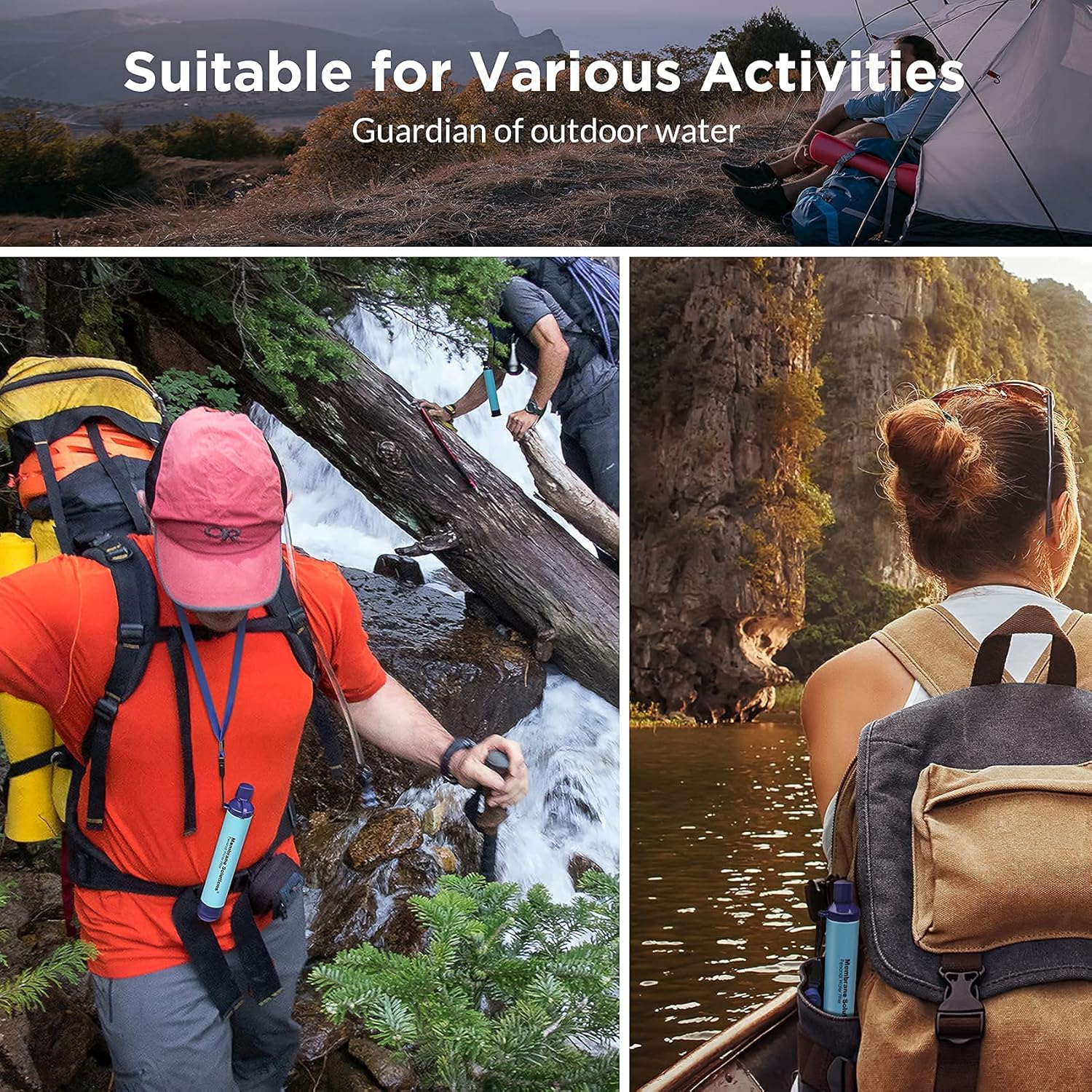 Membrane Solutions Straw Water Filter S1, NSF/ANSI 42&372&401 certificated, Survival Filtration Portable Gear, Emergency Preparedness, Supply for Drinking Hiking Camping Team Family Outing - Image 8